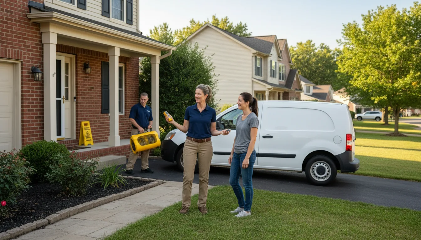 Residential water damage restoration in Morgan, PA